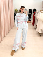 Load image into Gallery viewer, Baby Blue Bow Sweatsuit

