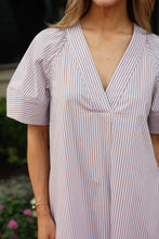 Load image into Gallery viewer, Stripe Poplin Maxi Shirt Dress
