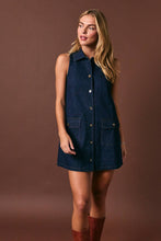 Load image into Gallery viewer, Sleeveless Button Down Denim Dress
