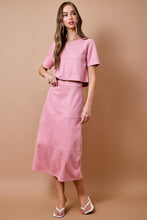 Load image into Gallery viewer, Cropped Faux Suede Panel Top

