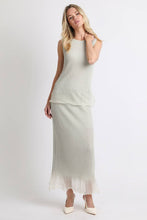 Load image into Gallery viewer, Grey Knit Midi Skirt Set

