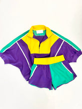 Load image into Gallery viewer, Pearl Mardi Gras Colorblock Short Set
