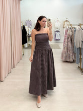 Load image into Gallery viewer, Striped Ruched Maxi Dress
