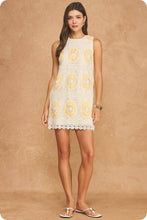 Load image into Gallery viewer, Medallion Crochet Sleeveless Mini Dress
