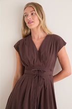 Load image into Gallery viewer, Pleated Front Tie Midi Dress
