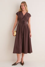 Load image into Gallery viewer, Pleated Front Tie Midi Dress
