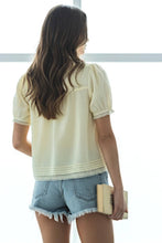 Load image into Gallery viewer, Romantic Lace Trim Cropped Cotton Blouse
