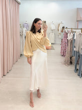 Load image into Gallery viewer, Satin &amp; Lace Maxi Skirt
