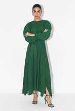 Load image into Gallery viewer, Plisse Lantern Sleeve Midi Dress
