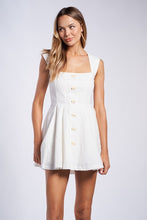 Load image into Gallery viewer, Linen Bow Button Mini Dress
