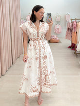 Load image into Gallery viewer, Collared Belted Midi Dress
