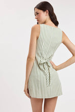 Load image into Gallery viewer, Green Pinstripe Romper Dress
