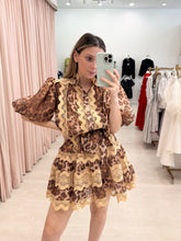 Load image into Gallery viewer, Leopard Ric Rac Mini Dress

