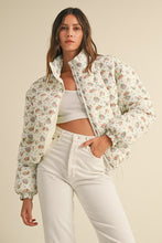 Load image into Gallery viewer, Floral Print Padded Puff Jacket
