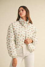 Load image into Gallery viewer, Floral Print Padded Puff Jacket
