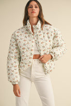 Load image into Gallery viewer, Floral Print Padded Puff Jacket
