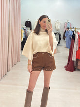 Load image into Gallery viewer, Studded Brown Short
