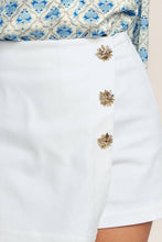 Load image into Gallery viewer, White Skort with Gold Button
