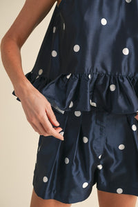 Polka Dot Halter Short Set