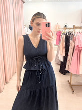 Load image into Gallery viewer, Front Tie Denim Top
