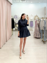 Load image into Gallery viewer, Button Down Shirt Dress with Curved Hem
