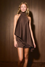 Load image into Gallery viewer, Satin Asymmetrical Halter Neck Top
