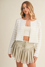 Load image into Gallery viewer, Textured Pointelle Sweater Cardigan
