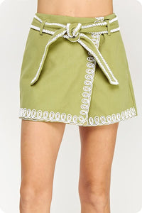 Embroidery Detail Skort