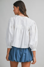 Load image into Gallery viewer, Lace Pintuck Blouse
