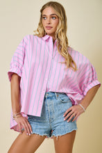 Load image into Gallery viewer, Striped Oversized Button Down
