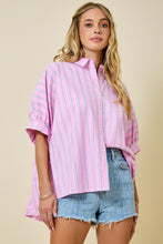 Load image into Gallery viewer, Striped Oversized Button Down
