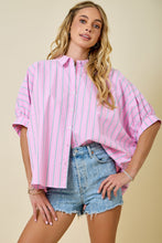 Load image into Gallery viewer, Striped Oversized Button Down
