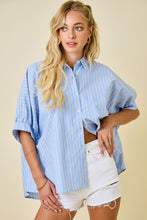 Load image into Gallery viewer, Striped Oversized Button Down
