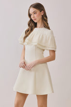 Load image into Gallery viewer, Pleated Cape Detail A Line Mini Dress
