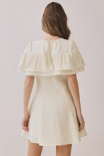 Load image into Gallery viewer, Pleated Cape Detail A Line Mini Dress
