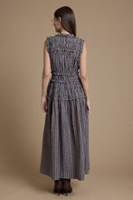Load image into Gallery viewer, Ruffle Smocked Plaid Maxi Dress
