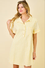 Load image into Gallery viewer, Gingham Pocket Shirt Dress
