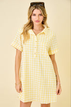 Load image into Gallery viewer, Gingham Pocket Shirt Dress
