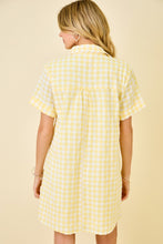 Load image into Gallery viewer, Gingham Pocket Shirt Dress
