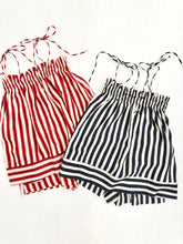 Load image into Gallery viewer, Striped Spaghetti Strap Top and Mini Short Set
