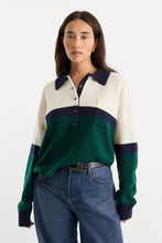 Load image into Gallery viewer, Oversized Rugby Sweater Forest Green
