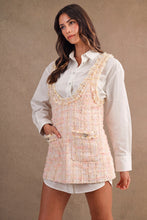 Load image into Gallery viewer, Tweed Mini Dress And Button Down Shirt Set
