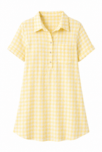 Load image into Gallery viewer, Gingham Pocket Shirt Dress
