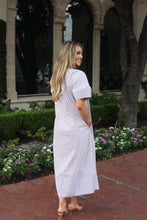 Load image into Gallery viewer, Stripe Poplin Maxi Shirt Dress

