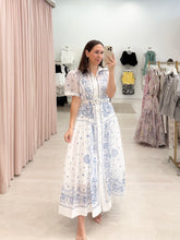 Load image into Gallery viewer, Blue &amp; White Collared Maxi
