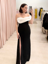 Load image into Gallery viewer, Black and White Strapless Gown
