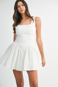 Stripe Square Neck Mini