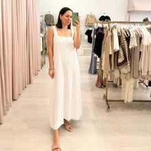 Load image into Gallery viewer, Square Neckline Striped Maxi Dress
