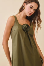 Load image into Gallery viewer, A Line Floral Detail Mini Dress
