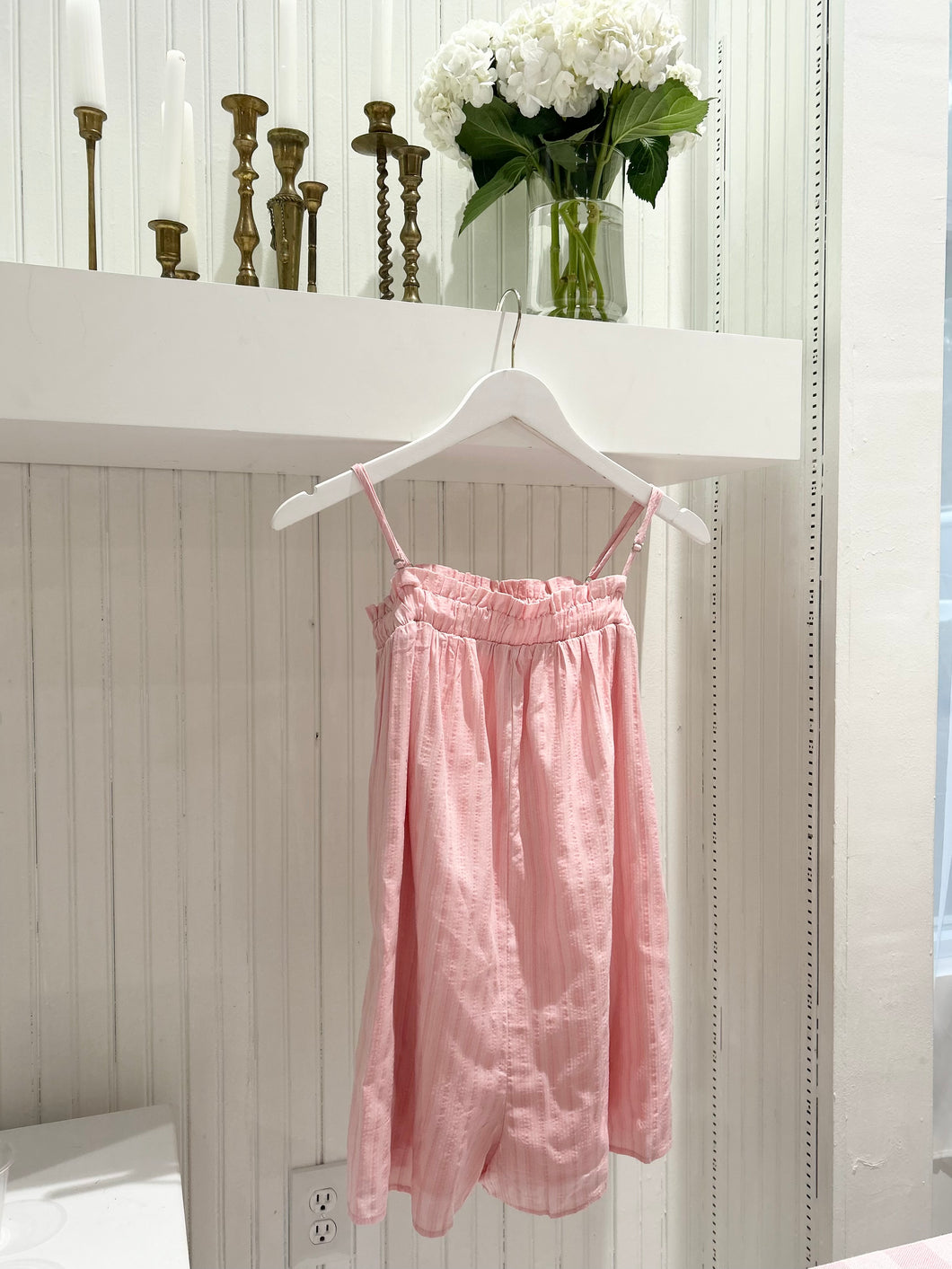 Striped Romper With Elastic Band